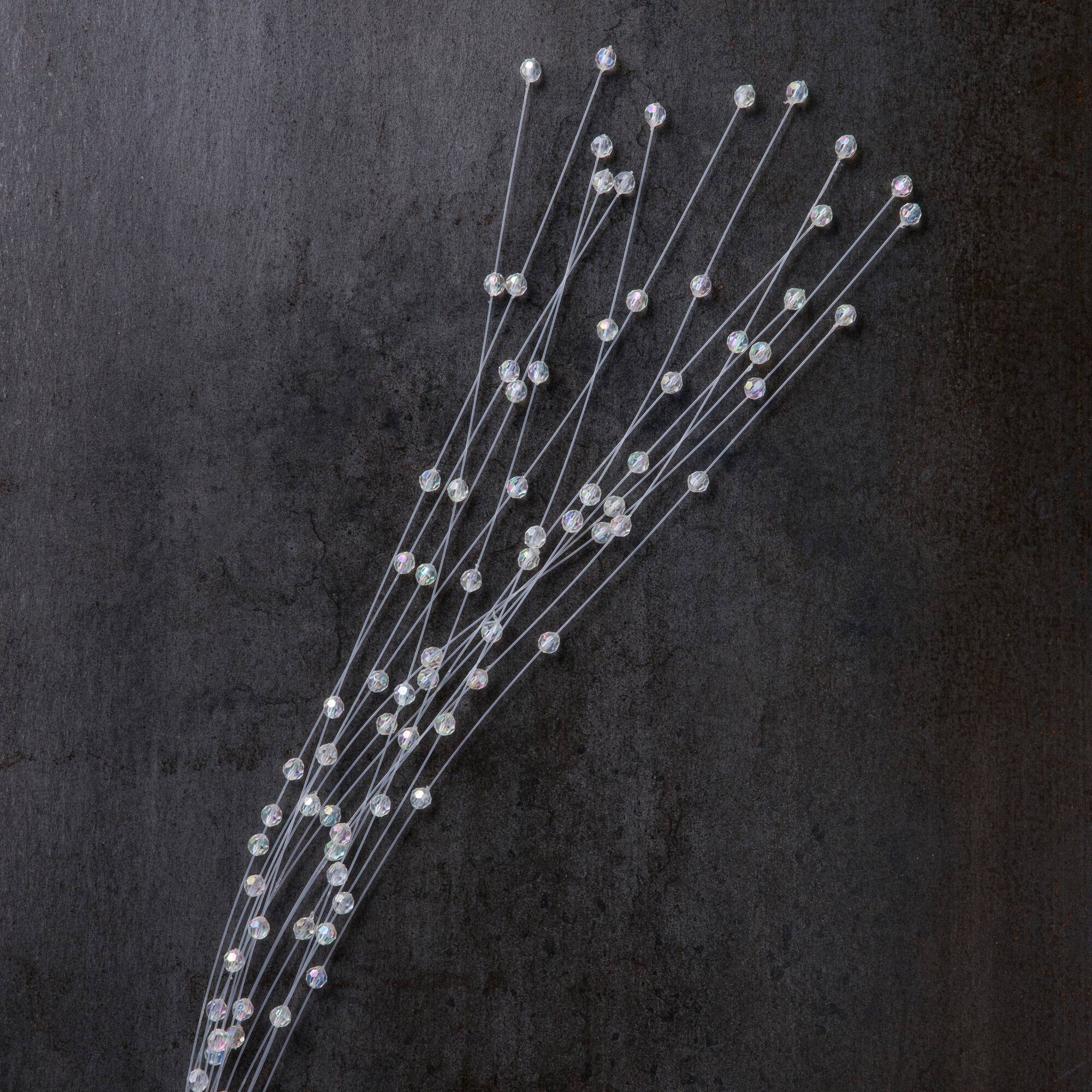 12 Pack: Classic Traditions™ Iridescent Bead Dangle Stem by Ashland®